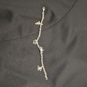 Elegant Silver Butterfly Chain Bracelet